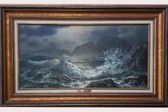Rapturing Wave, by Loren D. Adams Jr., 15x30 Original Mixed Media Painting